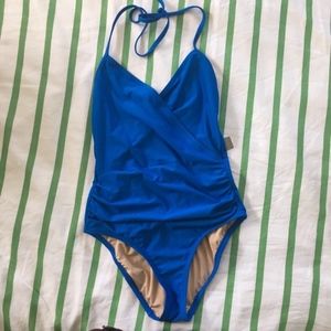 NWT Jcrew Bright Blue One Piece Swimsuit